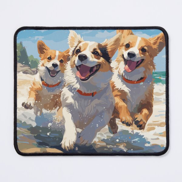 Item preview, Three Happy Corgis designed and sold by CatCoconut-Art.