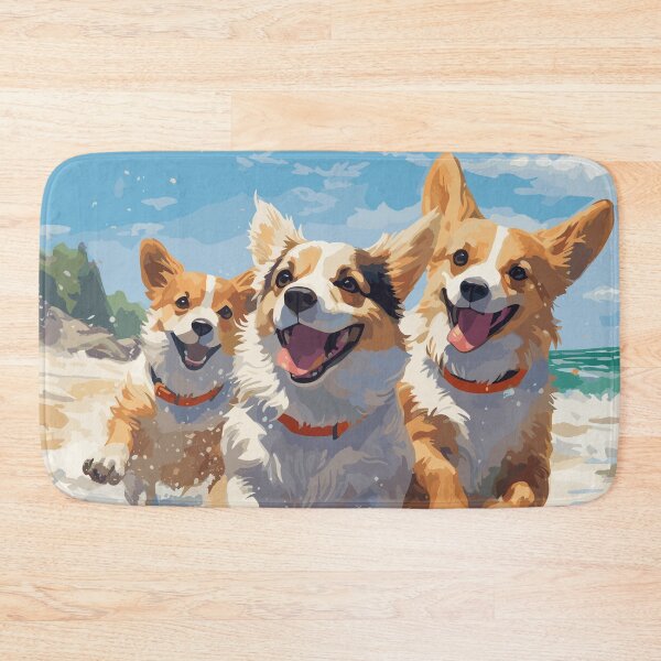 Item preview, Three Happy Corgis designed and sold by CatCoconut-Art.