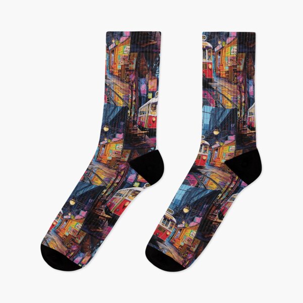 Item preview, Nocturnal Journey: Pop Art Tram designed and sold by Moisky Art.
