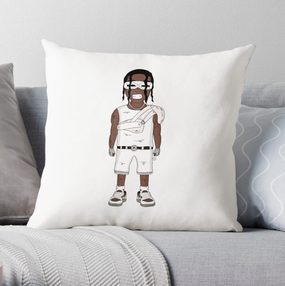 Travis Scott Utopia Circus Maximus Outfit Throw Pillow by RubenGaldona