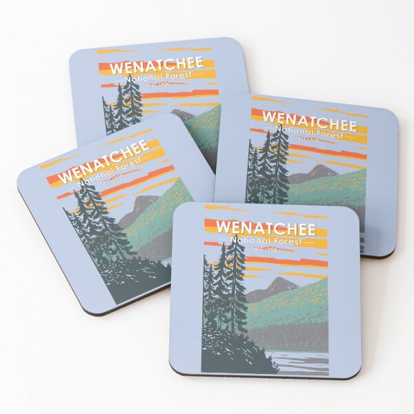 Item preview, Okanogan Wenatchee National Forest Washington Travel Art Vintage designed and sold by KrisSidDesigns.
