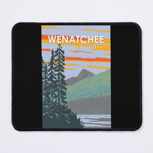 Item preview, Okanogan Wenatchee National Forest Washington Travel Art Vintage designed and sold by KrisSidDesigns.