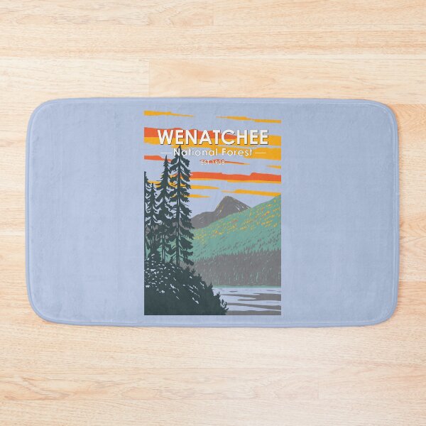 Item preview, Okanogan Wenatchee National Forest Washington Travel Art Vintage designed and sold by KrisSidDesigns.