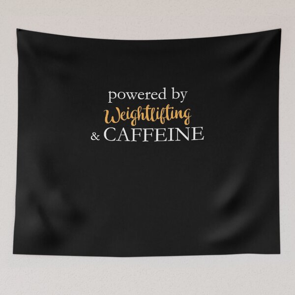 Item preview, Powered By Weightlifting And Caffeine designed and sold by theredteacup.