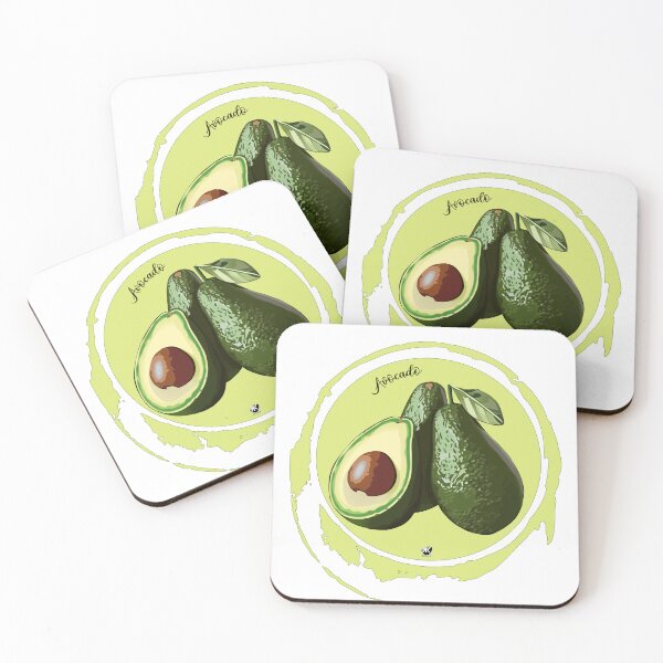 Item preview, Avocado illustration in a circle designed and sold by Alexandra Kueny.