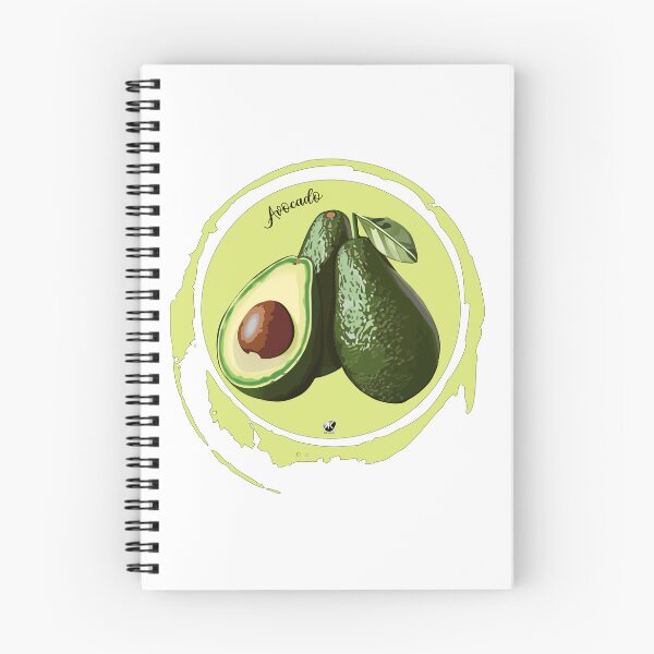 Item preview, Avocado illustration in a circle designed and sold by Alexandra Kueny.
