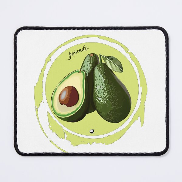 Item preview, Avocado illustration in a circle designed and sold by Alexandra Kueny.