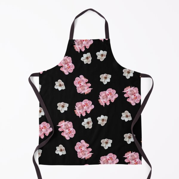 Item preview, White and pink cherry blossoms on a black background designed and sold by FlowerandDesing.