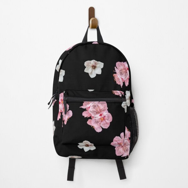 Item preview, White and pink cherry blossoms on a black background designed and sold by FlowerandDesing.
