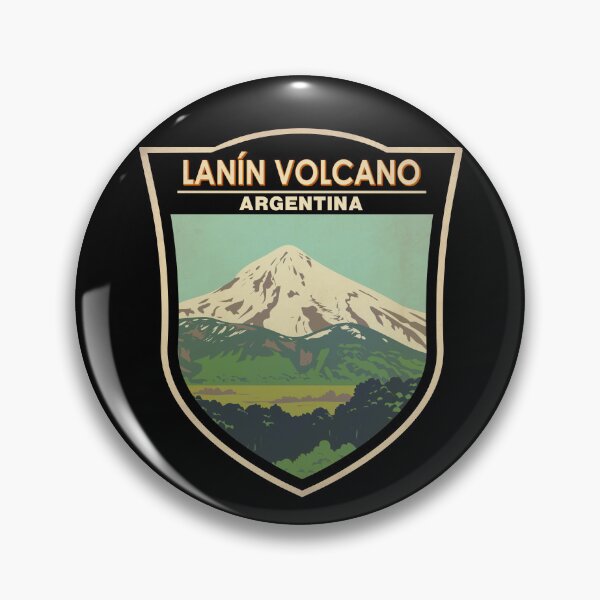 Item preview, Lanin volcano Argentina Badge designed and sold by KrisSidDesigns.