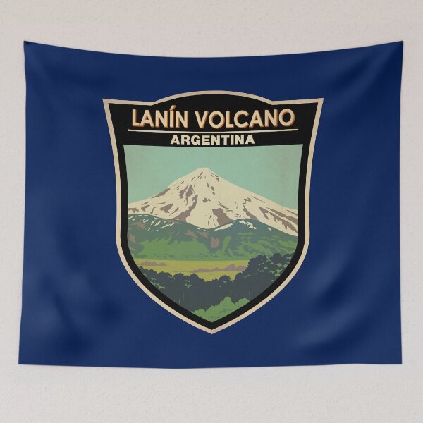 Item preview, Lanin volcano Argentina Badge designed and sold by KrisSidDesigns.