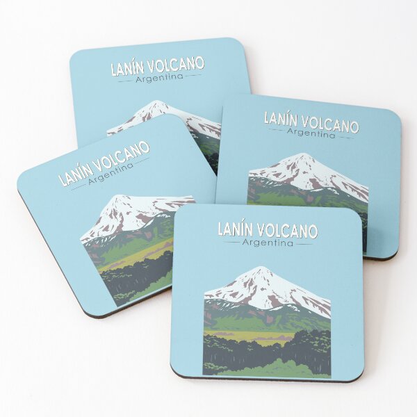 Item preview, Lanin Volcano Argentina Travel Art Vintage designed and sold by KrisSidDesigns.