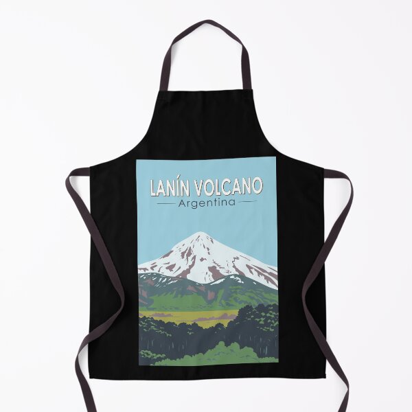 Item preview, Lanin Volcano Argentina Travel Art Vintage designed and sold by KrisSidDesigns.