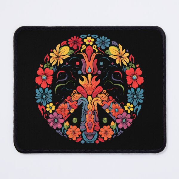 Item preview, Flowery Harmony: Vibrant Peace Symbol Design designed and sold by LukeAiWalker.