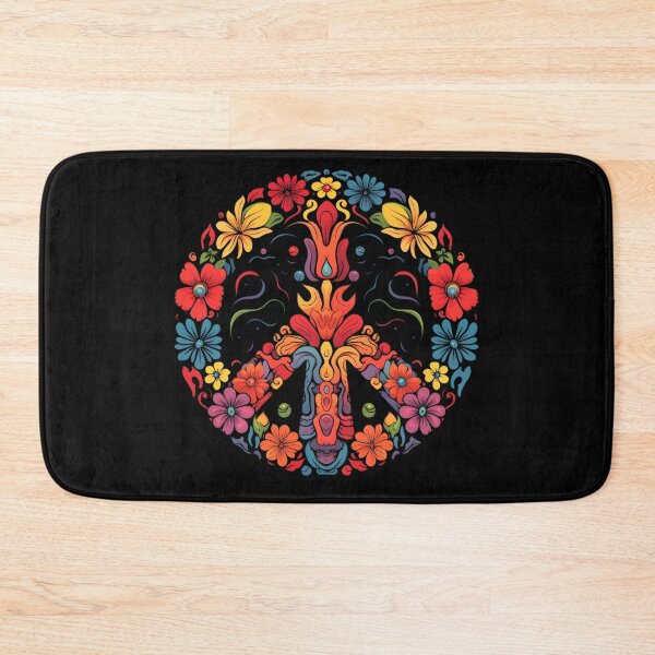 Item preview, Flowery Harmony: Vibrant Peace Symbol Design designed and sold by LukeAiWalker.