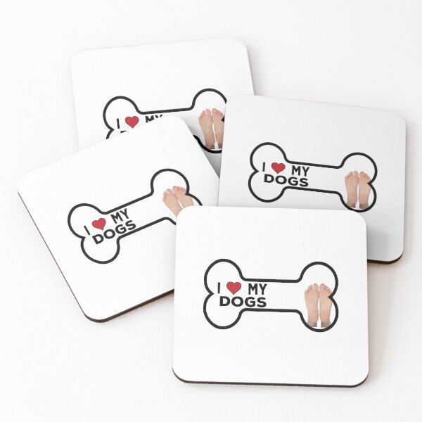 Aperçu de l'œuvre Autocollant pour voiture J'aime mes chiens créée et vendue par MCreativeStore.
