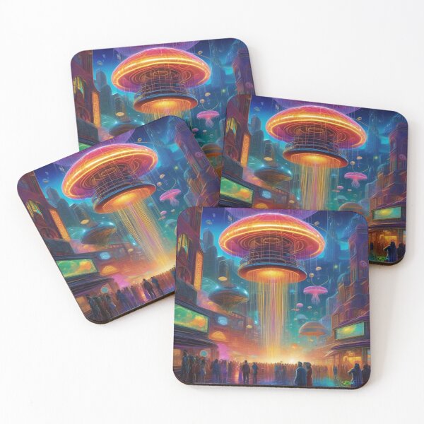 Item preview, Alien Worlds – Surreal Cyberpunk City 98 - Jellyfish Cyborg designed and sold by Benito Del Ray.