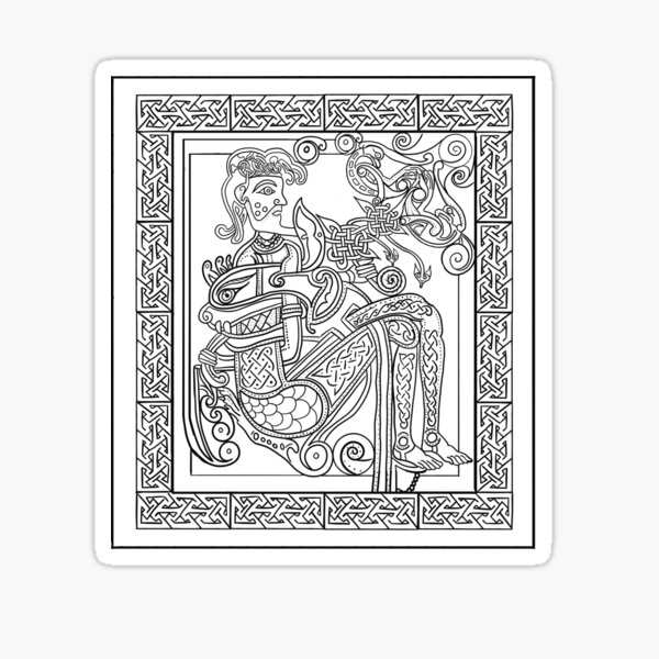 Bearded Man Celtic Knot Sticker