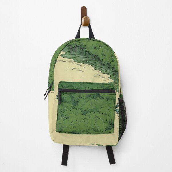 Item preview, Leaf on the Flow: Minimalist Boat on the Green River designed and sold by Piotrek0001.