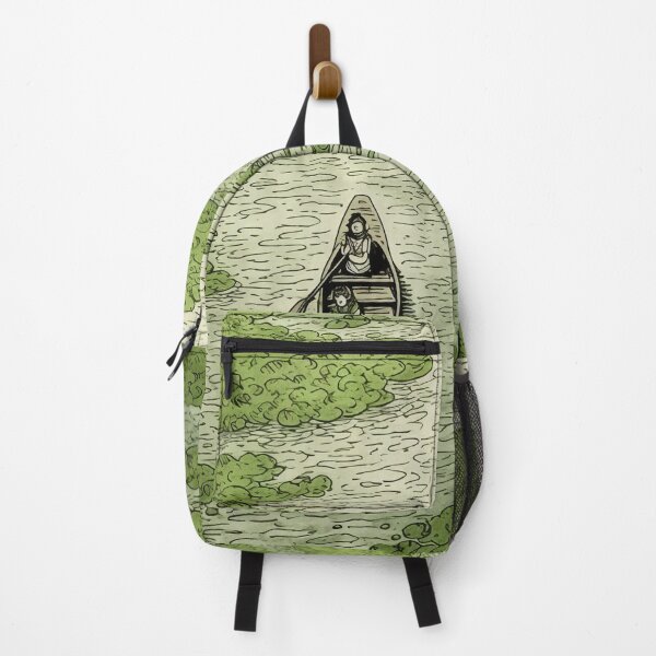 Item preview, Leaf on the Flow: Minimalist Boat on the Green River designed and sold by Piotrek0001.