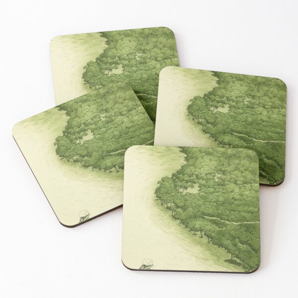Item preview, Leaf on the Flow: Minimalist Boat on the Green River designed and sold by Piotrek0001.