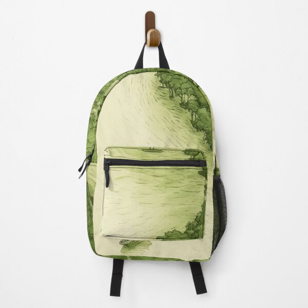 Item preview, Leaf on the Flow: Minimalist Boat on the Green River designed and sold by Piotrek0001.