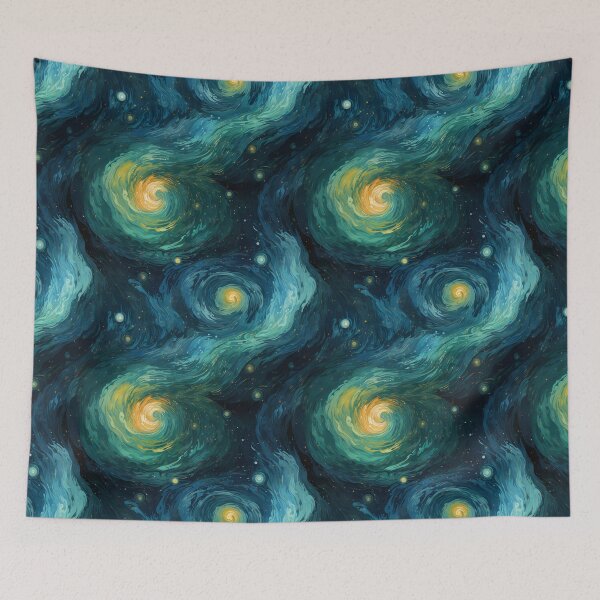 Item preview, Van Gogh Starry Night Outer Space Pattern 19 designed and sold by DigitalPatternx.