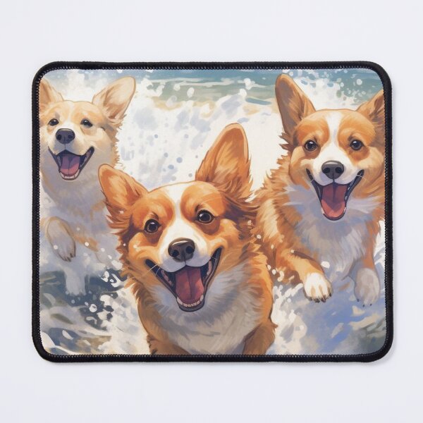 Item preview, Three Happy Corgis designed and sold by CatCoconut-Art.