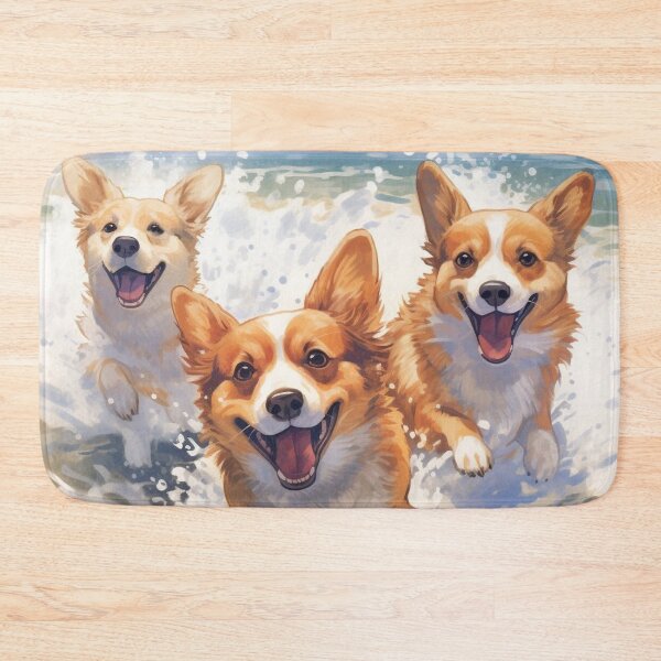 Item preview, Three Happy Corgis designed and sold by CatCoconut-Art.