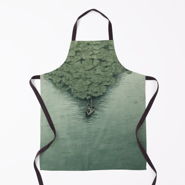 Item preview, Leaf on the Flow: Minimalist Boat on the Green River designed and sold by Piotrek0001.