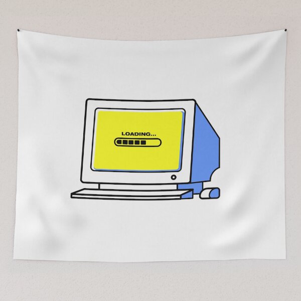 Item preview, Loading old PC vintage Video games Retro gaming designed and sold by Burning Dog.
