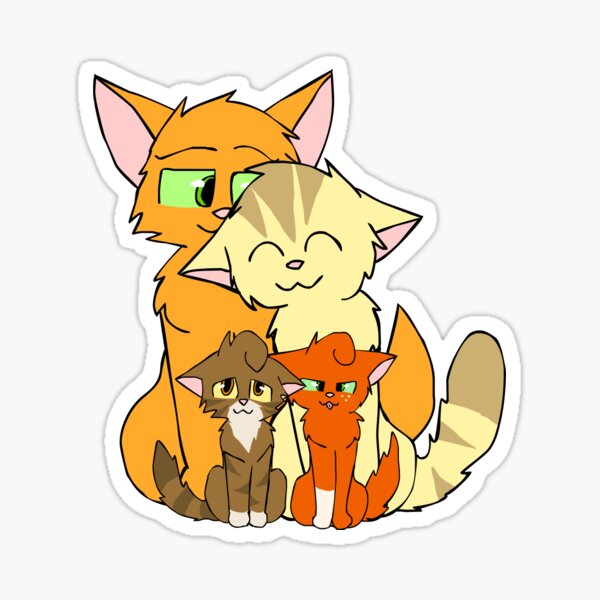 La famille heureuse d'Étoile de Feu Sticker
