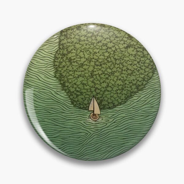 Item preview, Leaf on the Flow: Minimalist Boat on the Green River designed and sold by Piotrek0001.