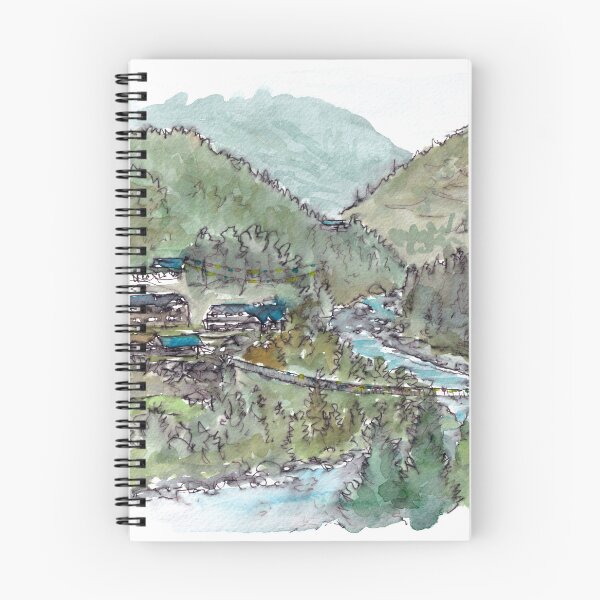 Item preview, Phakding - Nepal Watercolour designed and sold by Tom Napper Design.