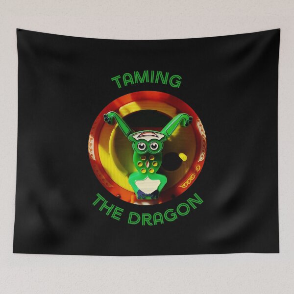 Item preview, Cute Frog doing Tai Chi - Taming the Dragon designed and sold by ToadsWorkshop.