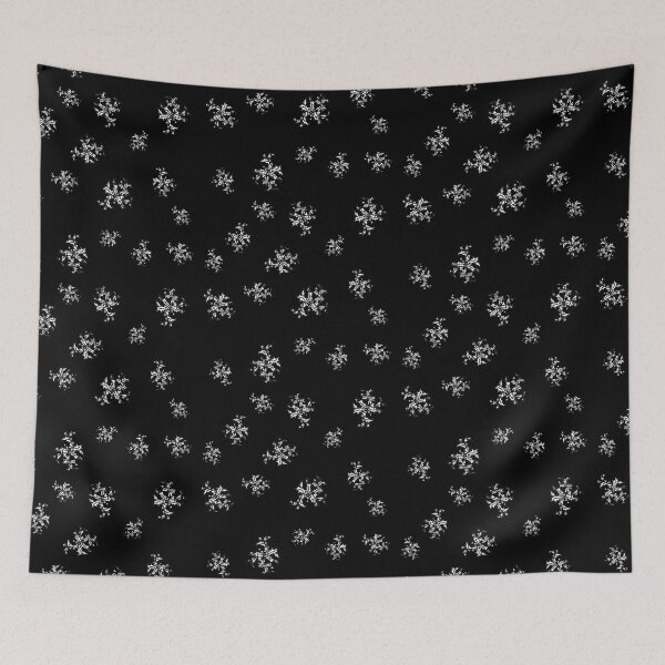 Item preview, Bosquejo de flores blancas sobre un fondo negro designed and sold by FlowerandDesing.