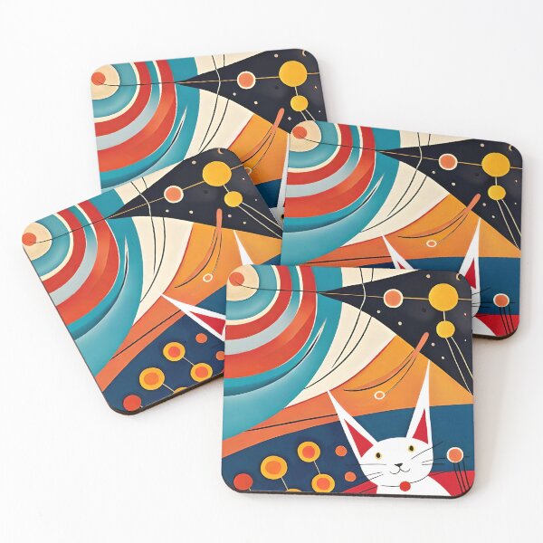 Item preview, colorful cat in the city designed and sold by Pistacheartco.