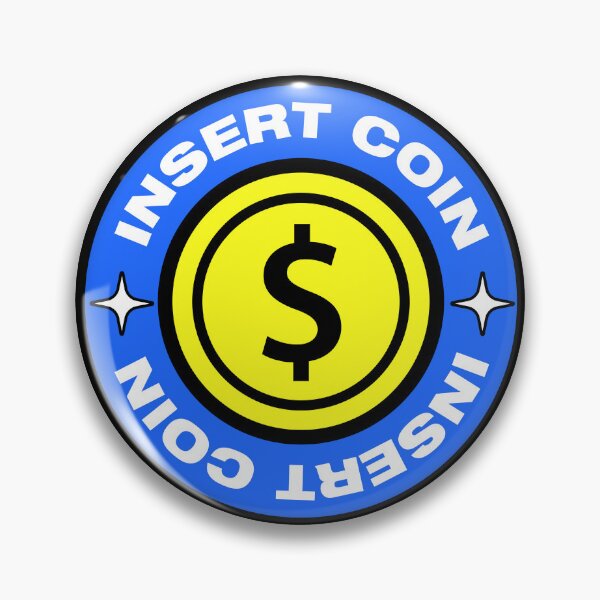 Item preview, Insert Coin vintage Video games Retro gaming designed and sold by Burning Dog.