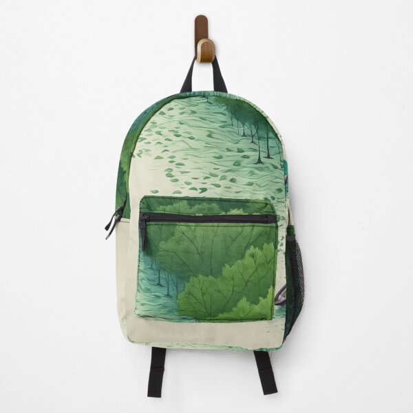 Item preview, Leaf on the Flow: Minimalist Boat on the Green River designed and sold by Piotrek0001.