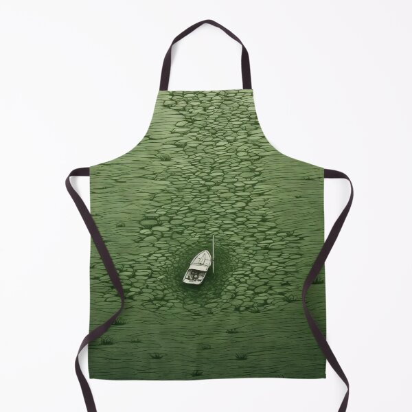 Item preview, Leaf on the Flow: Minimalist Boat on the Green River designed and sold by Piotrek0001.