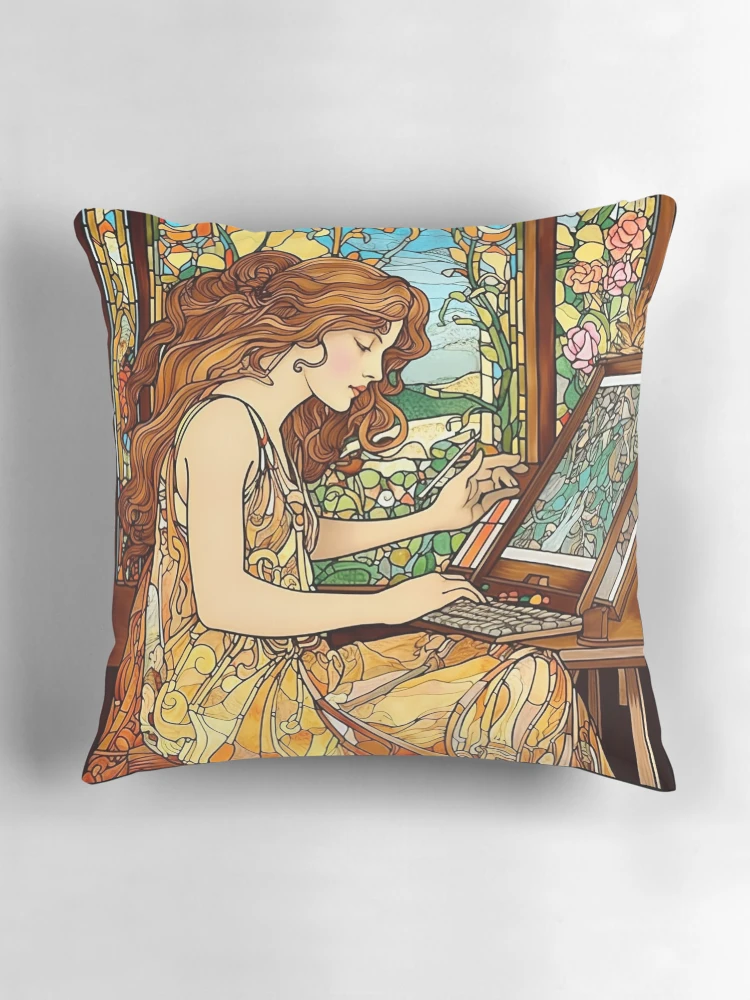 Thumbnail 3 of 4, Pillow, Computer programmer drawing designed and sold by ComicsFactory.