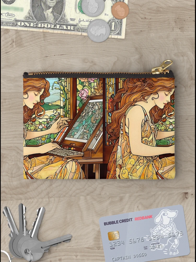 Thumbnail 3 of 4, Zipper Pouch, Computer programmer drawing designed and sold by ComicsFactory.