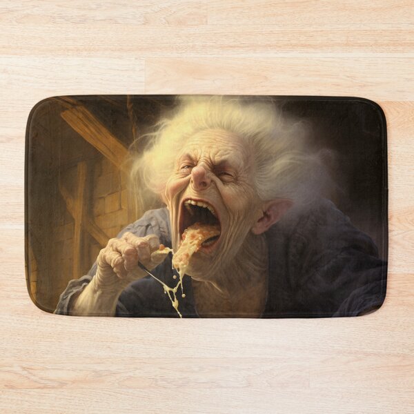 Item preview, Funny Old Lady Eating Smelly Cheese designed and sold by 2Shooze.