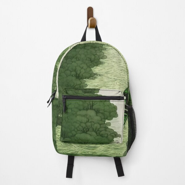 Item preview, Leaf on the Flow: Minimalist Boat on the Green River designed and sold by Piotrek0001.