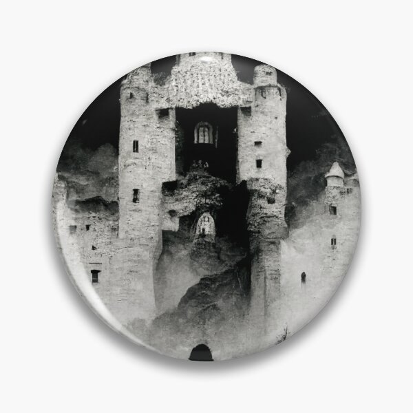 Item preview, Woman In Black Looking At A Castle On A Hill designed and sold by ZGigerBarker.