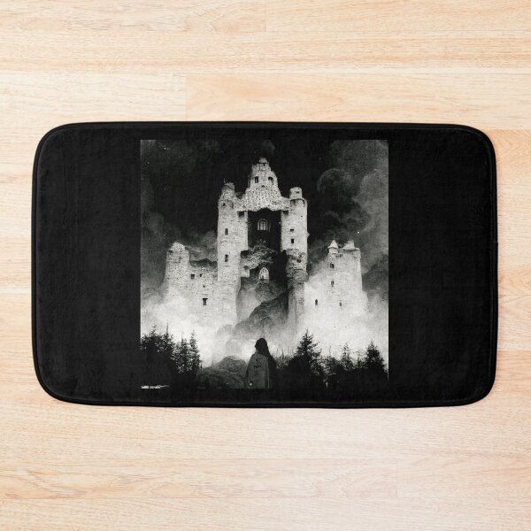Item preview, Woman In Black Looking At A Castle On A Hill designed and sold by ZGigerBarker.