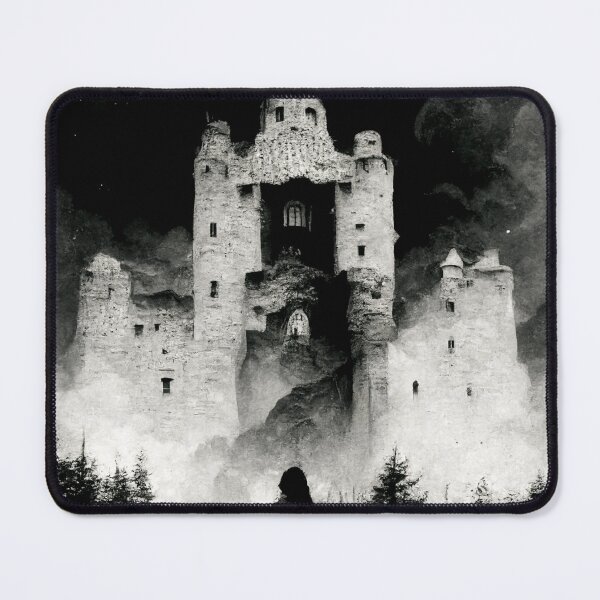Item preview, Woman In Black Looking At A Castle On A Hill designed and sold by ZGigerBarker.
