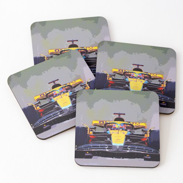 Item preview, Oscar Piastri racing on Spa Francorchamps in the rain coming over the hill designed and sold by Rodissimus1984.