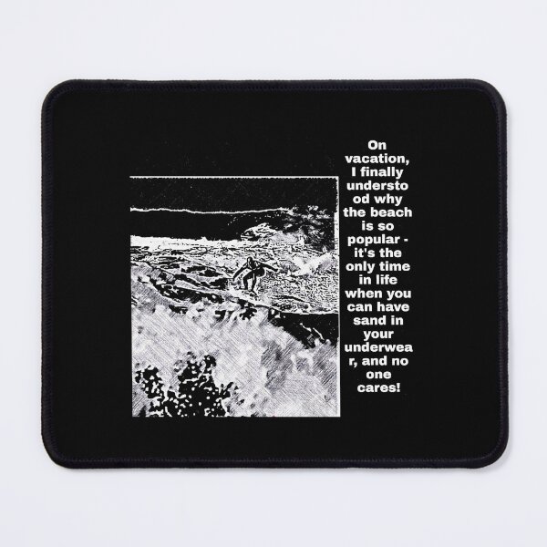 Aperçu de l'œuvre Vacances et mer sur fond noir créée et vendue par FlowerandDesing.