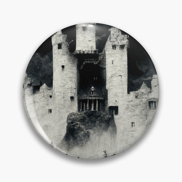 Item preview, Night Paint Of A Mountain Castle In A Forest designed and sold by ZGigerBarker.